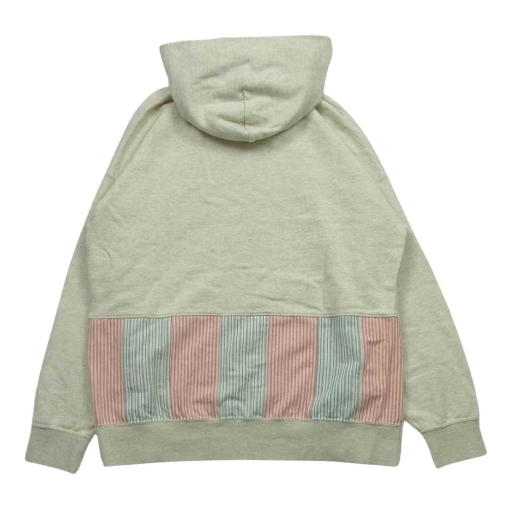 VISVIM ビズビム 19AW 0119405010002 JUMBO HOODIE P.O. STRIPES ジャンボ フーディー ストライプ パーカー ベージュ系 3【中古】