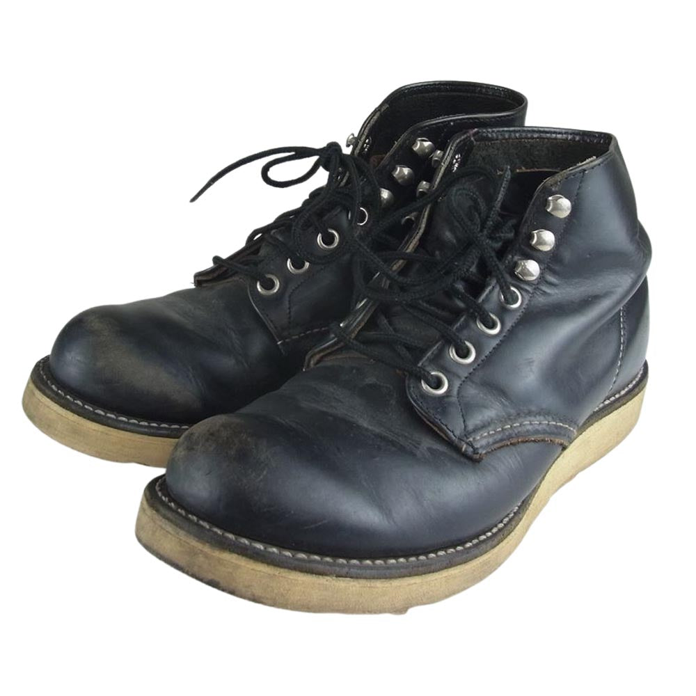 RED WING レッドウィング 四角犬タグ アイリッシュセッター クラシック モックトゥ ブーツ ブラック系 US5.5D【中古】