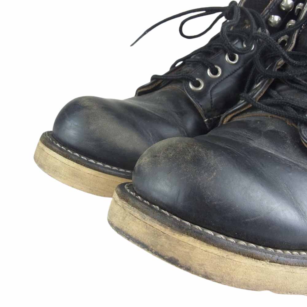 RED WING レッドウィング 四角犬タグ アイリッシュセッター クラシック モックトゥ ブーツ ブラック系 US5.5D【中古】