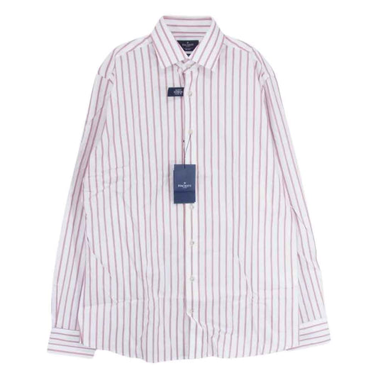 ハケットロンドン 縦長 ストライプ シャツ ブラウス 長袖 ホワイト系 M【極上美品】【中古】