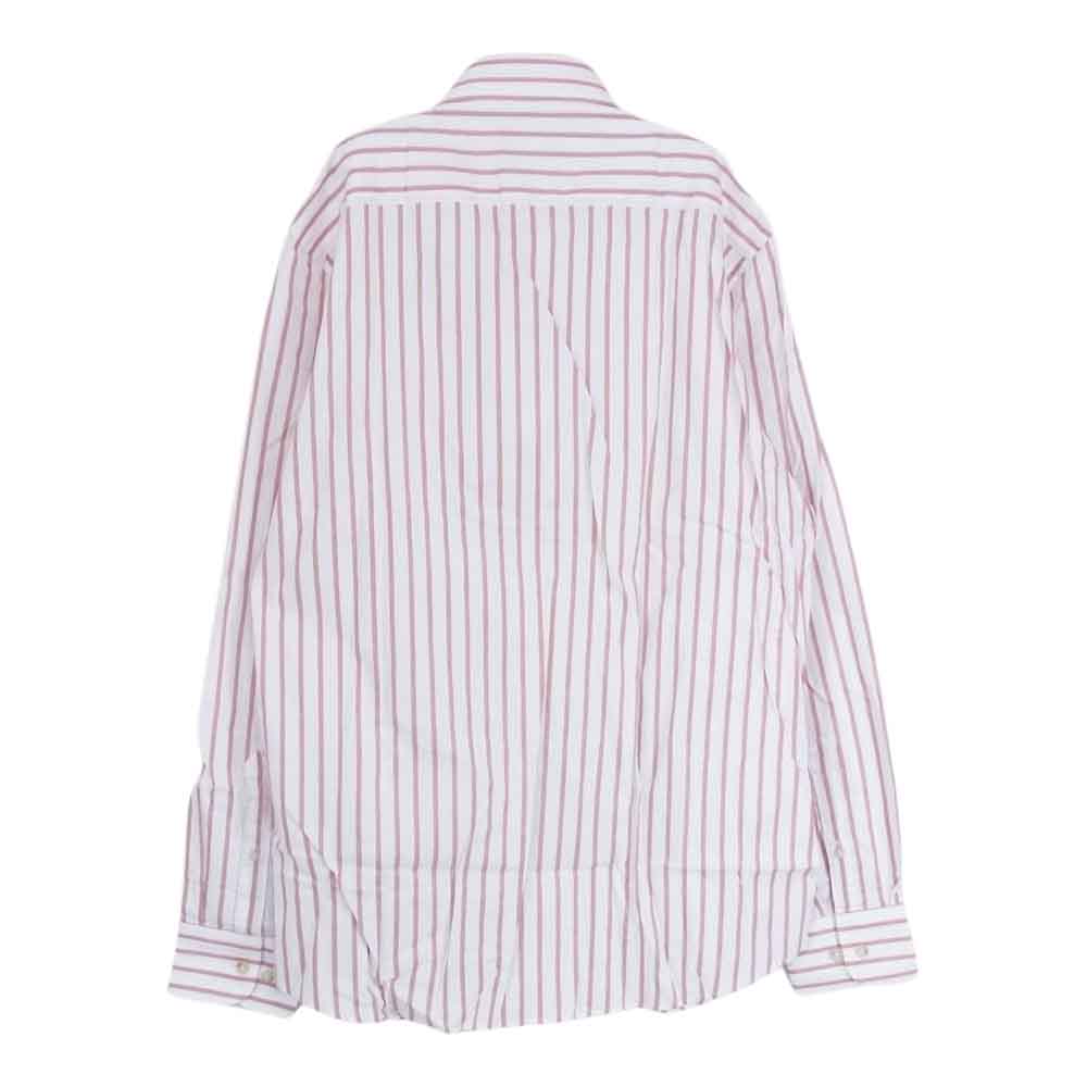 ハケットロンドン 縦長 ストライプ シャツ ブラウス 長袖 ホワイト系 M【極上美品】【中古】