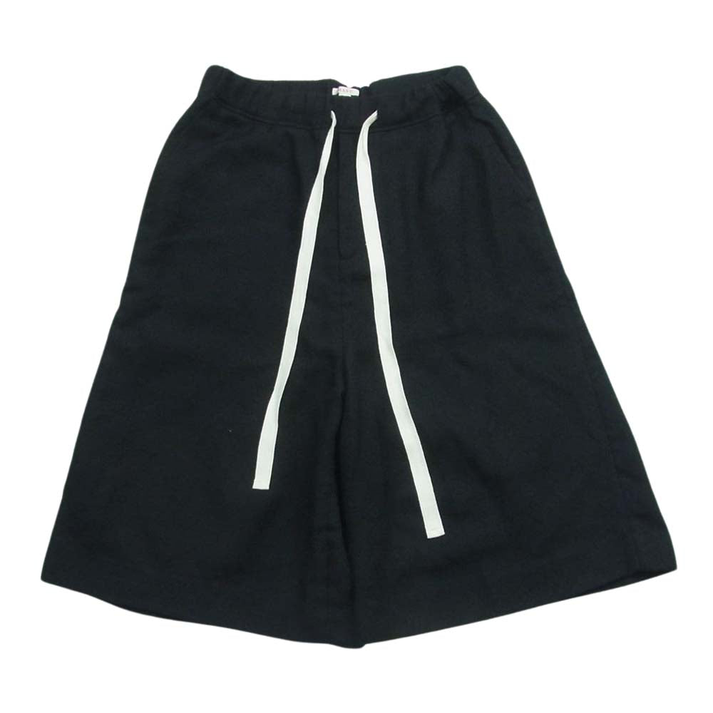 エムエーエスユー 21SS MFSS-PT0521 WIDE SHORTS ワイド ウール ドローコード パンツ ブラック系 46【中古】