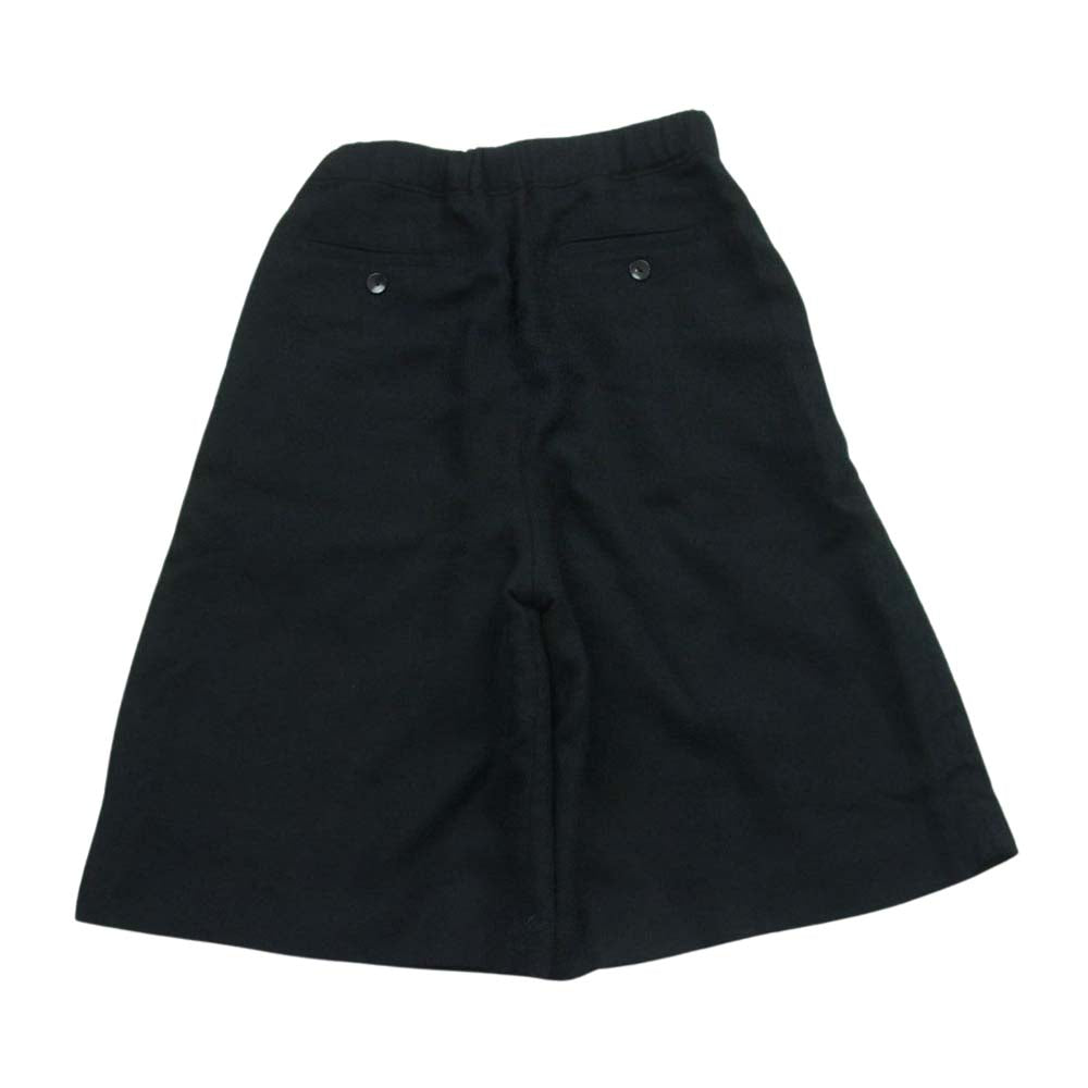エムエーエスユー 21SS MFSS-PT0521 WIDE SHORTS ワイド ウール ドローコード パンツ ブラック系 46【中古】