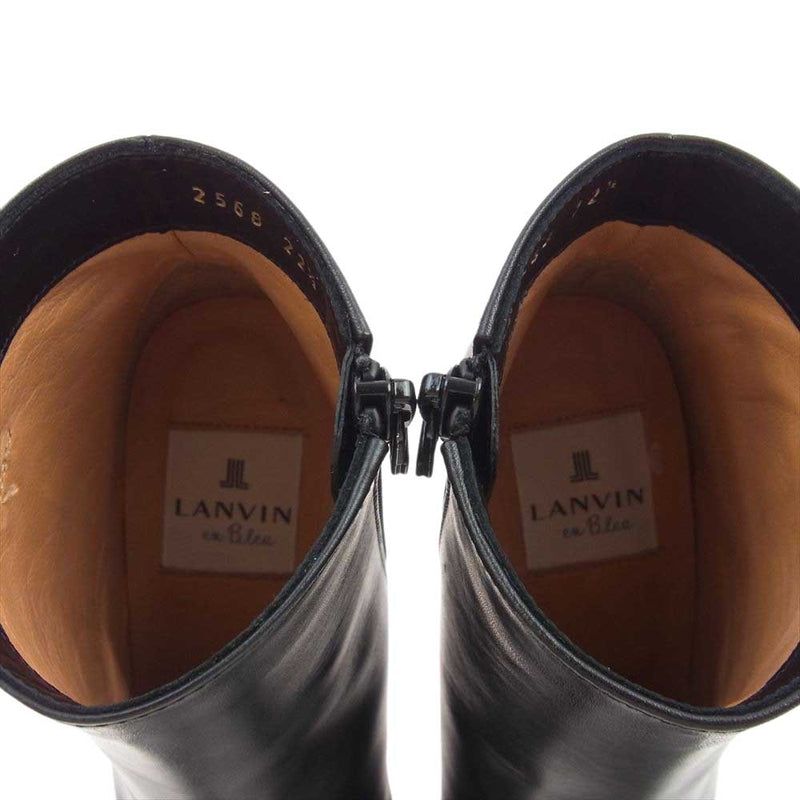 LANVIN en Bleu ランバンオンブルー 2568 ショートブーツ ブラック系 22.5cm【中古】