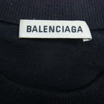 BALENCIAGA バレンシアガ 599888 BBロゴ刺繍 クルーネック オーバーサイズ セーター ニット ブラック系 M【中古】