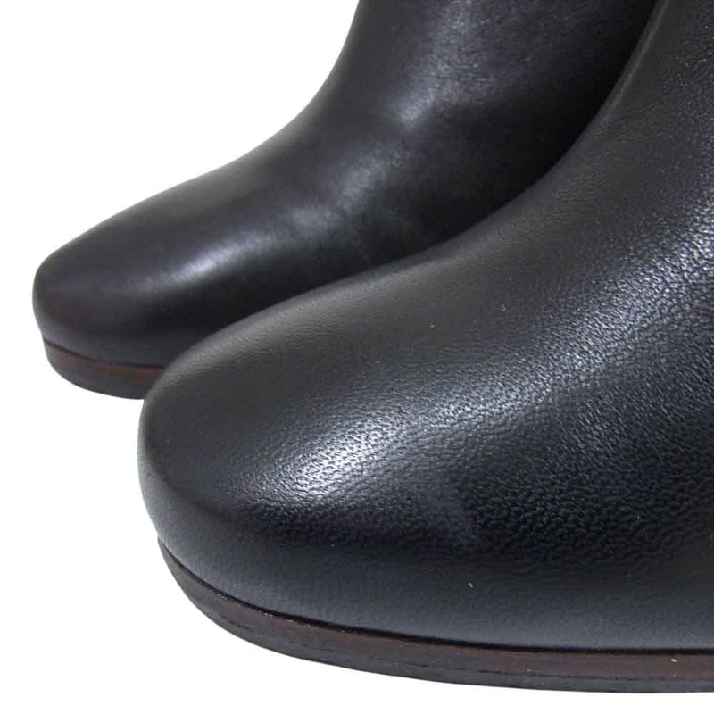 CELINE セリーヌ 319583NHBC Wrap Bootie 85 ナッパレザー ショート ヒール ブラック系 37【中古】