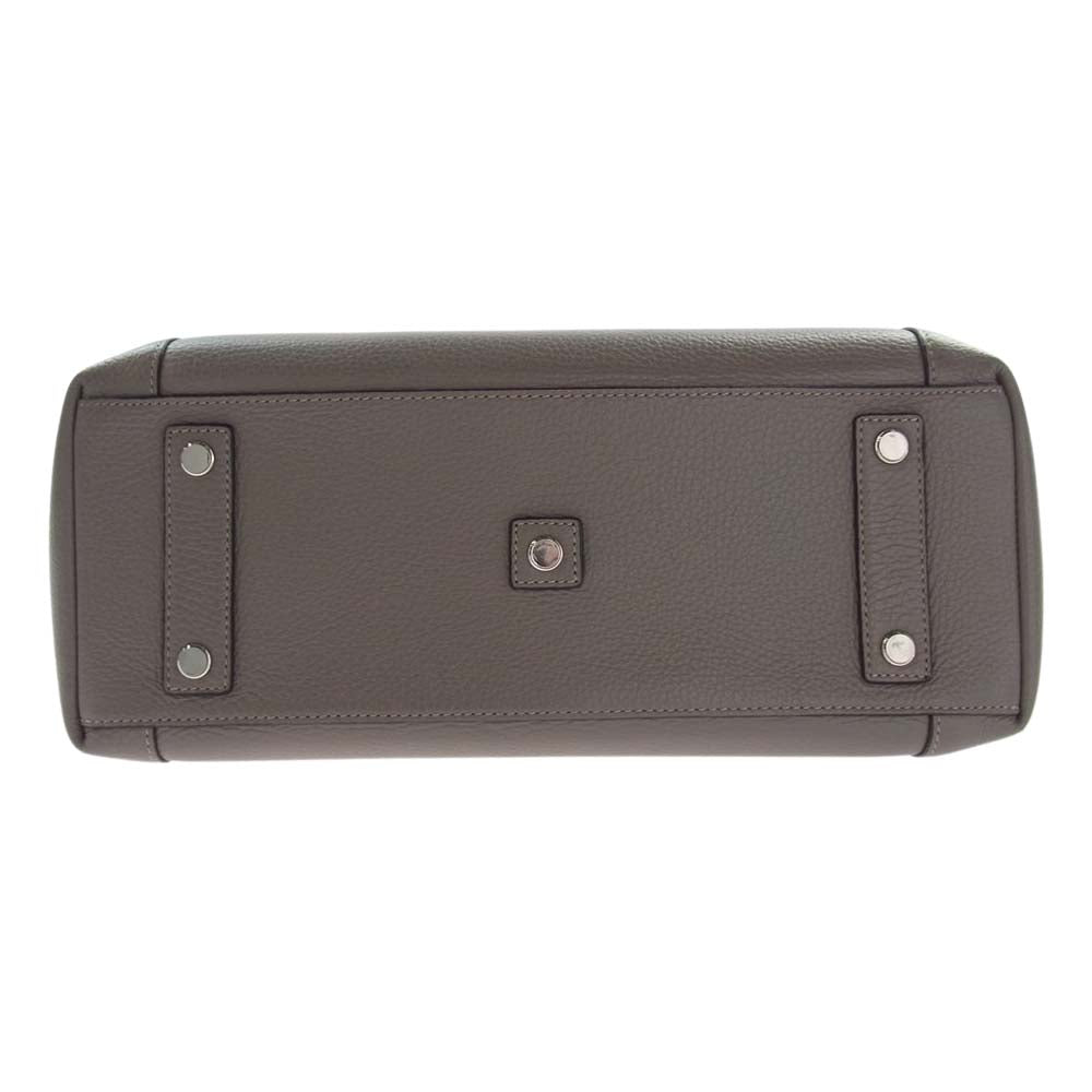 WAKO ワコー レザー 手提げバッグ ハンドバッグ ベージュ系【中古】