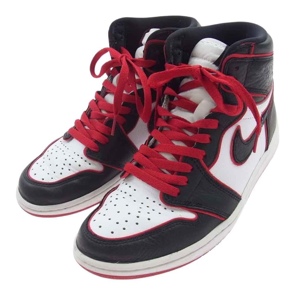 NIKE ナイキ 555088-062 1 Retro High OG Blood Line レトロ ハイ OG ブラッドライン ハイカットスニーカー ブラック系 ホワイト系 レッド系 26.5cm【中古】