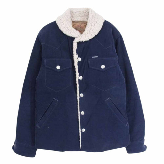 HOLLYWOOD RANCH MARKET ハリウッドランチマーケット ランチコート 細畝 コーデュロイ ランチ ジャケット ネイビー系 S【中古】