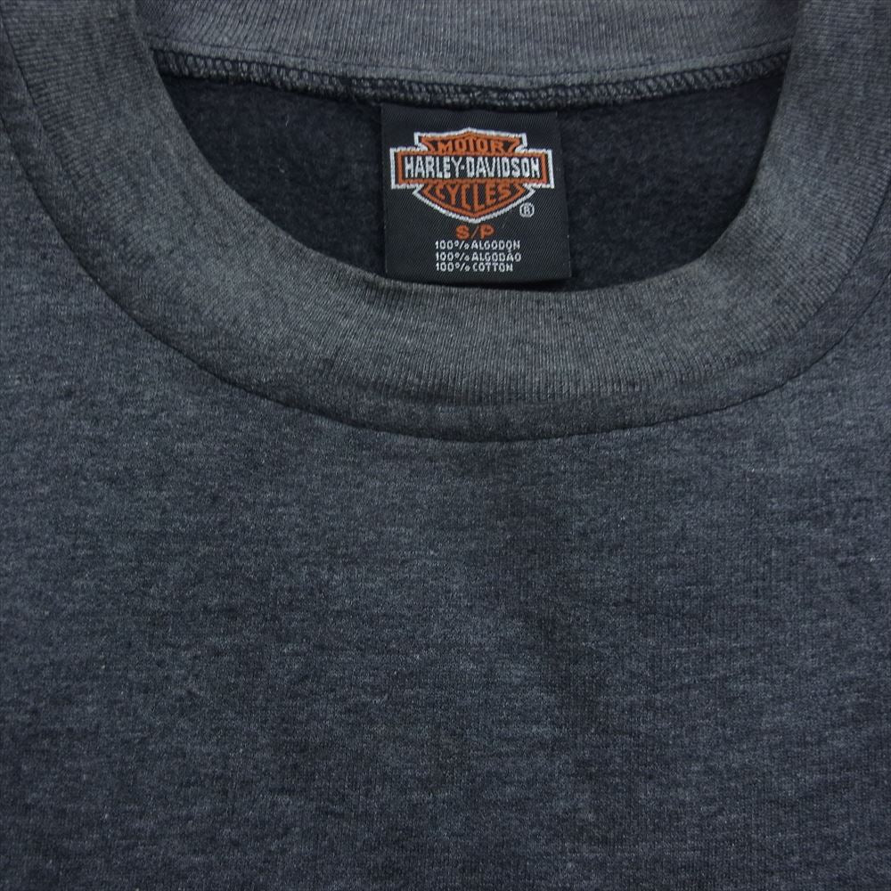 HARLEY DAVIDSON ハーレーダビッドソン 90s CANCUN カンクン 刺繍 スウェット トレーナー グレー系 S【中古】