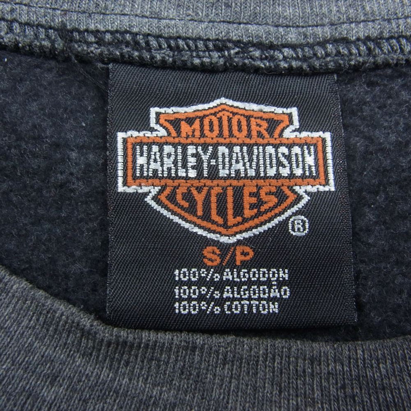 HARLEY DAVIDSON ハーレーダビッドソン 90s CANCUN カンクン 刺繍 スウェット トレーナー グレー系 S【中古】
