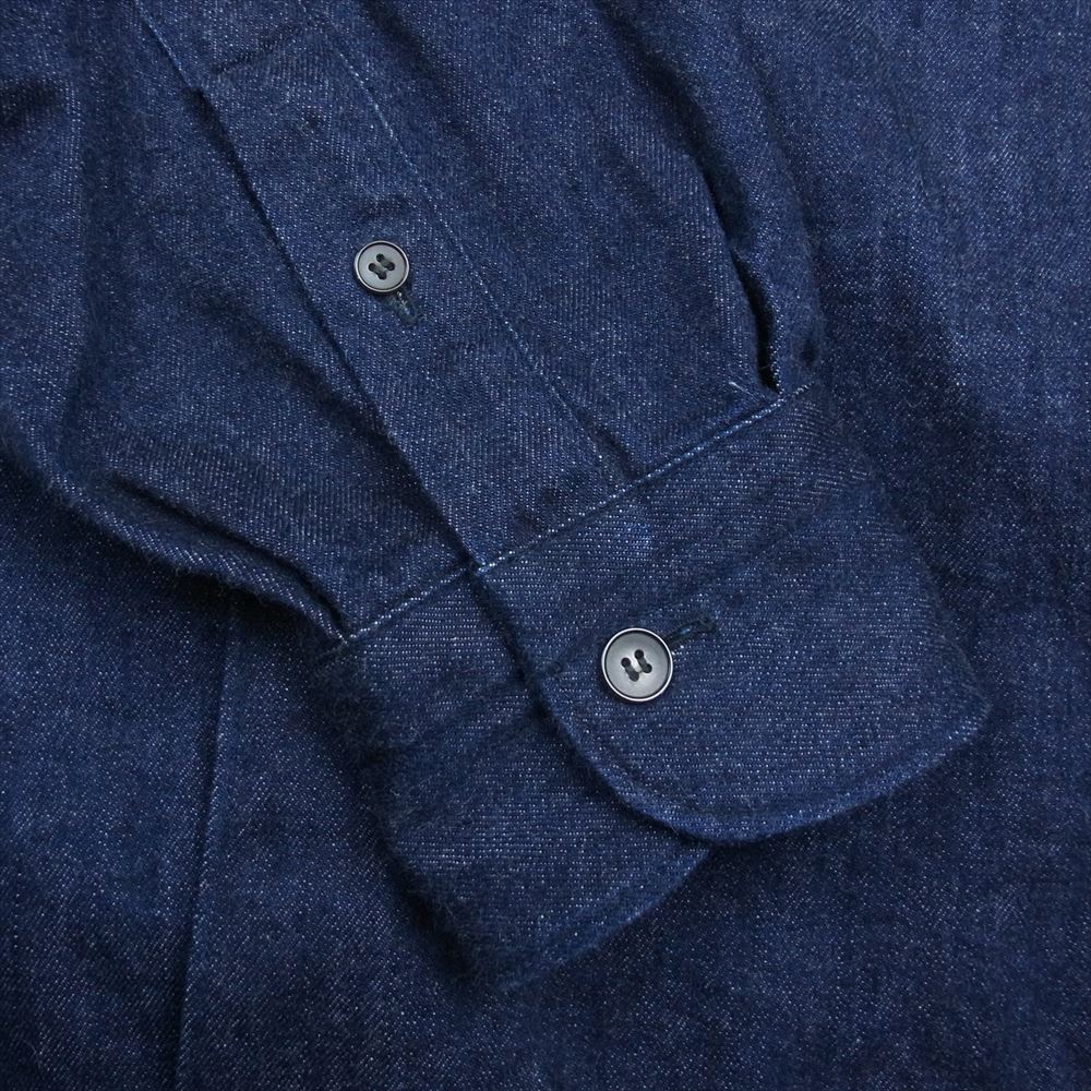 COMOLI コモリ 22AW ｗ03-02004 インディゴ デニム 長袖 シャツ コモリシャツ インディゴブルー系 2【中古】