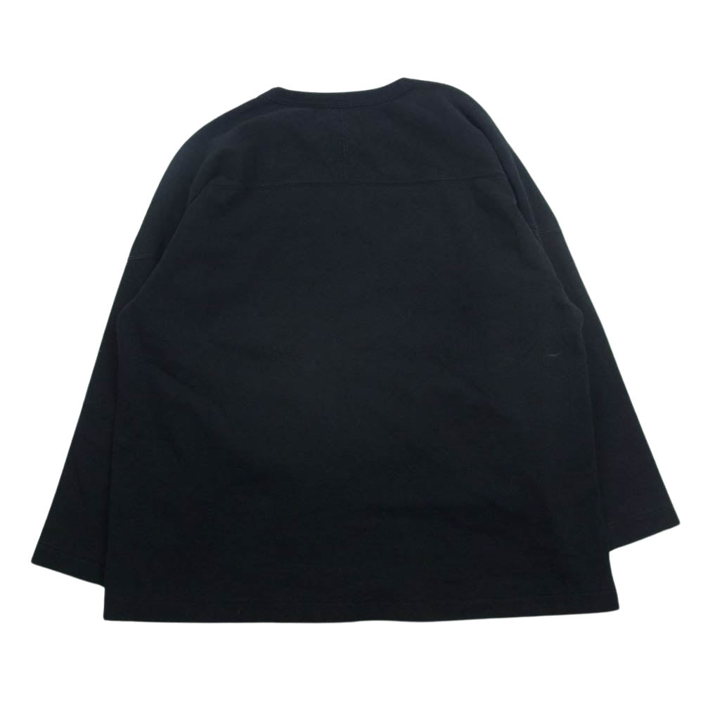 COMOLI コモリ 23SS x01-05005  フットボール ロンT 長袖 Tシャツ ブラック系 2【中古】
