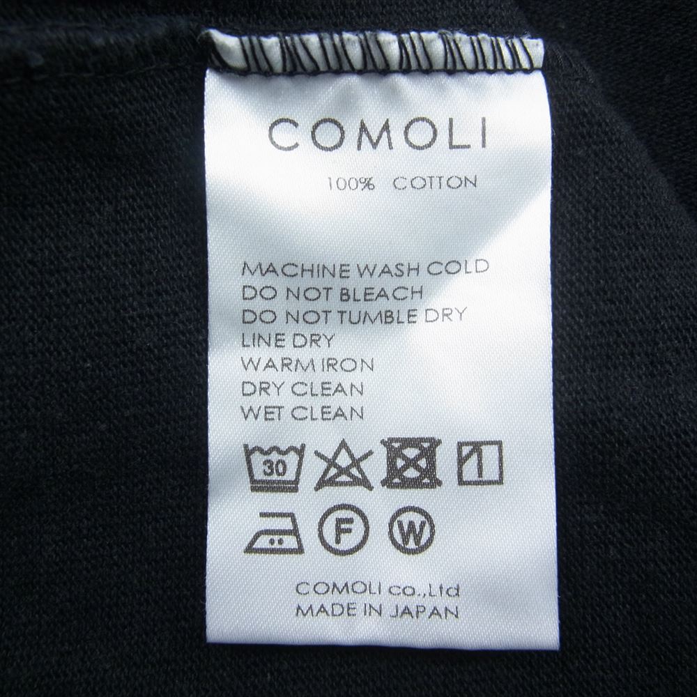 COMOLI コモリ 23SS x01-05005  フットボール ロンT 長袖 Tシャツ ブラック系 2【中古】