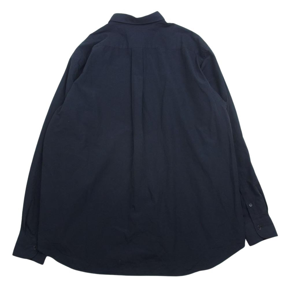 COMOLI コモリ 23SS x01-02001 胸ポケット コットン 長袖 シャツ コモリシャツ ブラック系 2【中古】