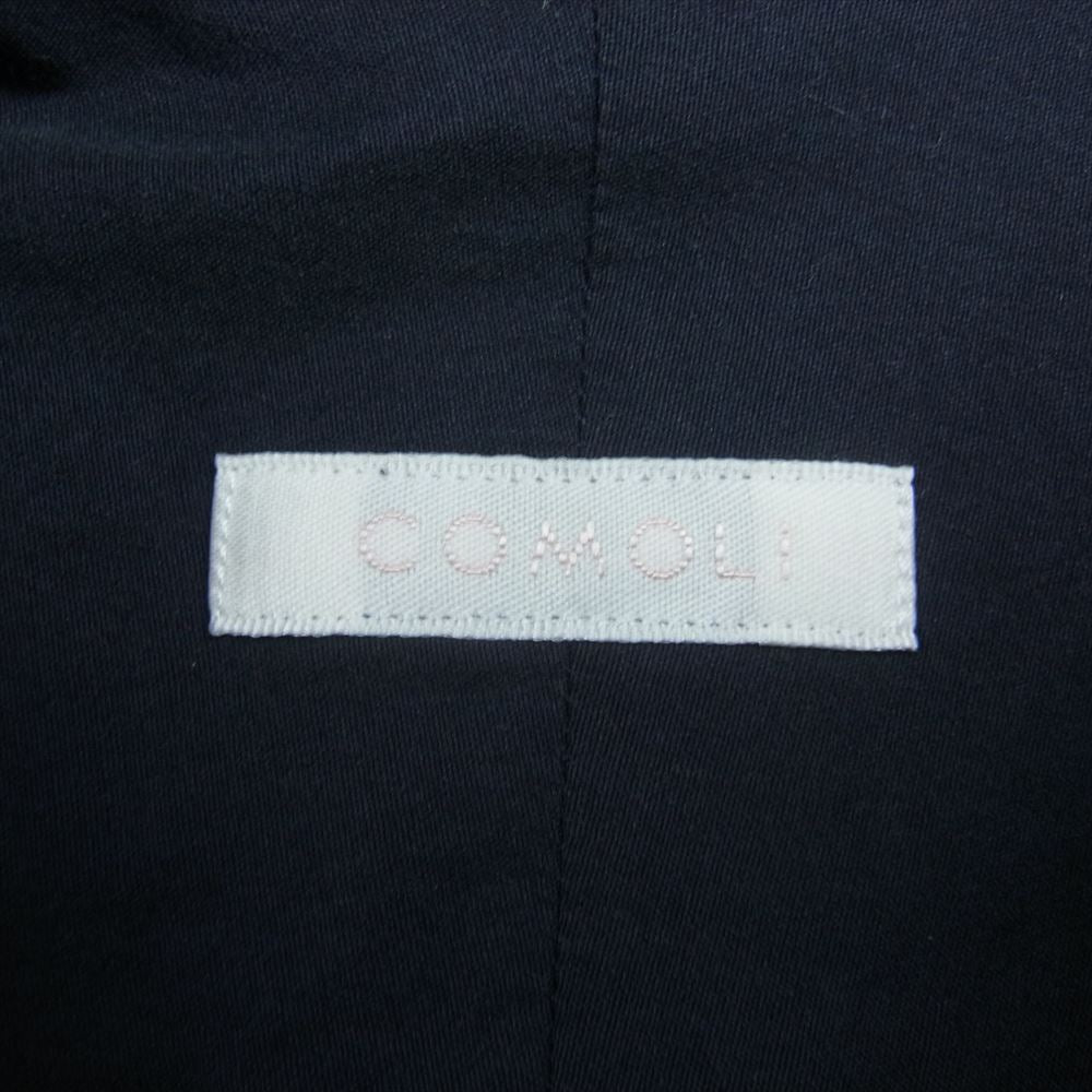 COMOLI コモリ 23SS x01-02001 胸ポケット コットン 長袖 シャツ コモリシャツ ブラック系 2【中古】