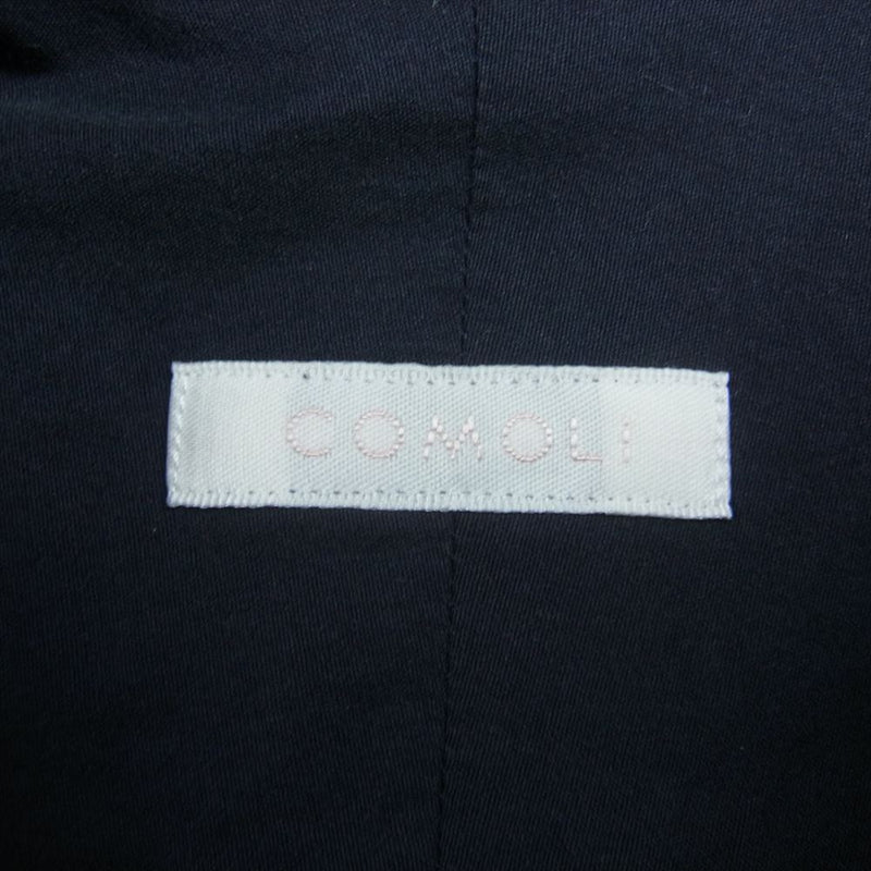 COMOLI コモリ 23SS x01-02001 胸ポケット コットン 長袖 シャツ コモリシャツ ブラック系 2【中古】