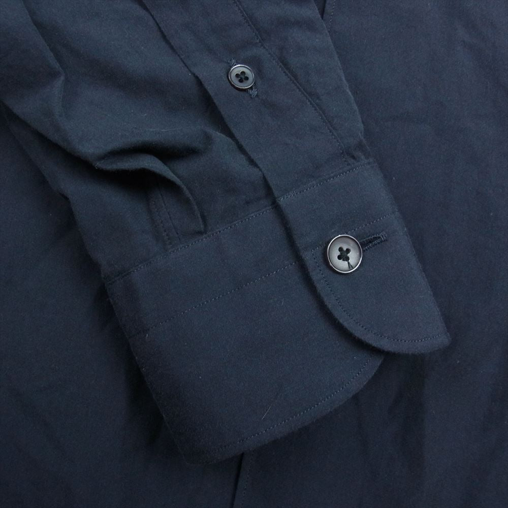 COMOLI コモリ 23SS x01-02001 胸ポケット コットン 長袖 シャツ コモリシャツ ブラック系 2【中古】