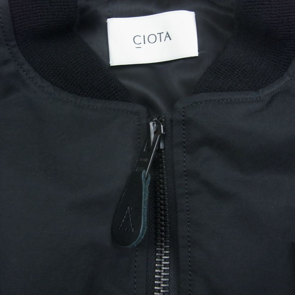 シオタ BZLM-102M スビンコットン ナイロンツイル MA-1 エムエーワン SCOVILLジップ フライト ジャケット ブラック系 5【中古】