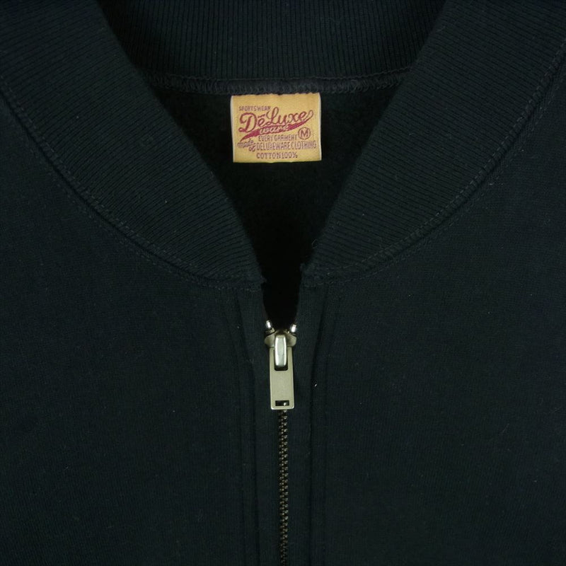 デラックスウエア SFZ-P FULLZIP SWEAT PLAIN  フルジップ スウェット ジャケット ブラック系 M【中古】