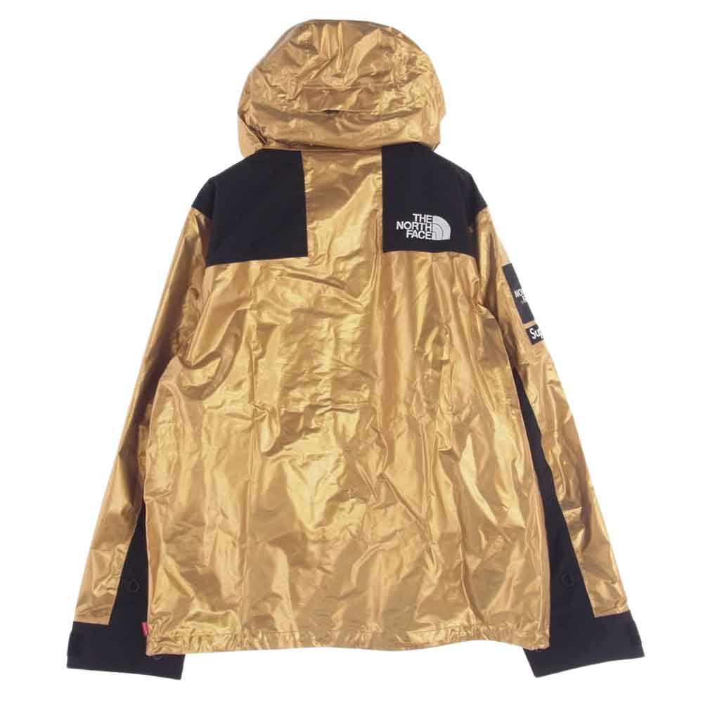 Supreme シュプリーム 18SS × The North Metallic Mountain Parka ノースフェイス メタリック マウンテン パーカー ジャケット ゴールド系 ブラック系 USA:M【新古品】【未使用】【中古】