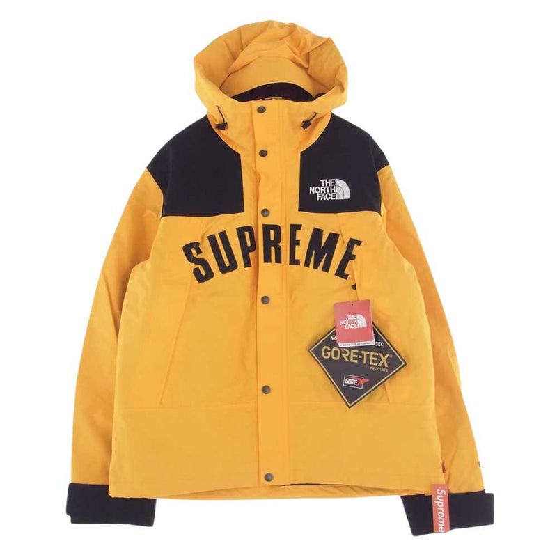 Supreme シュプリーム 19SS NP11901I × The North Face Arc Logo Mountain Parka ノースフェイス アーチ ロゴ マウンテン パーカー ジャケット イエロー系 ブラック系 USA:M【新古品】【未使用】【中古】