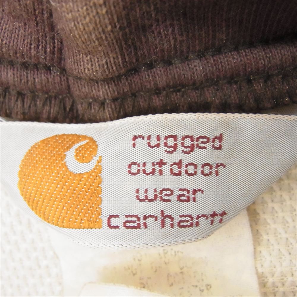 Carhartt カーハート 裏地サーマル フルジップ スウェット パーカー ブラウン系 サイズ表記無【中古】