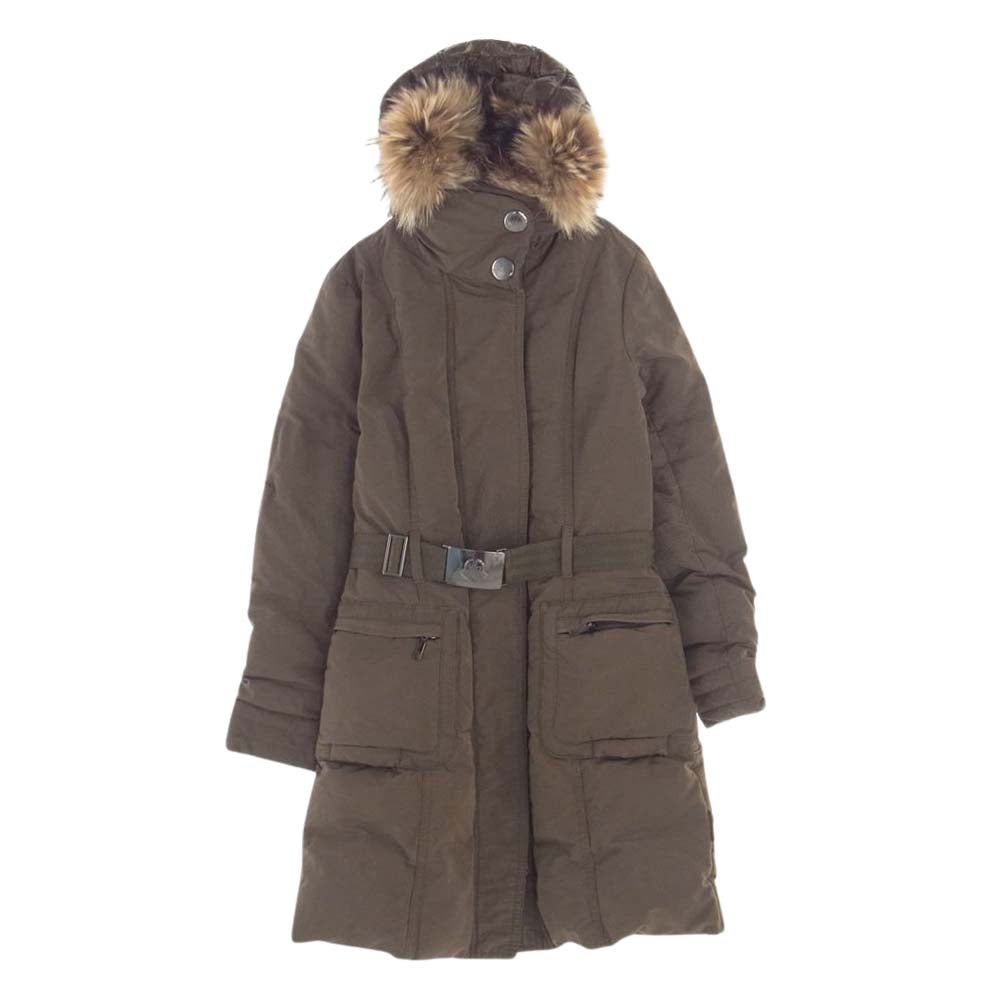 MONCLER モンクレール ROMNEY ロムニー ベルト付き ダウンジャケット ダウンコート ブラウン系【中古】