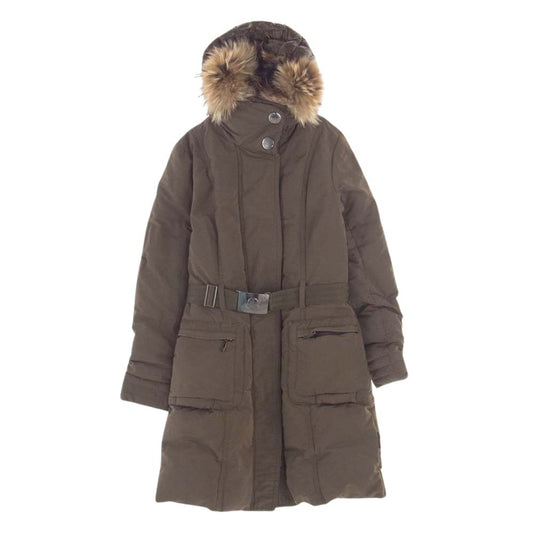 MONCLER モンクレール ROMNEY ロムニー ベルト付き ダウンジャケット ダウンコート ブラウン系【中古】