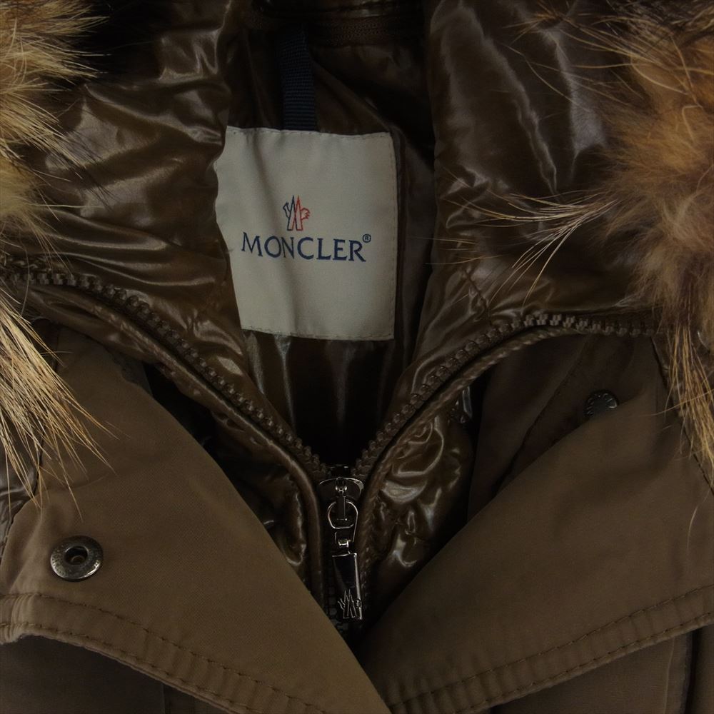 MONCLER モンクレール ROMNEY ロムニー ベルト付き ダウンジャケット ダウンコート ブラウン系【中古】