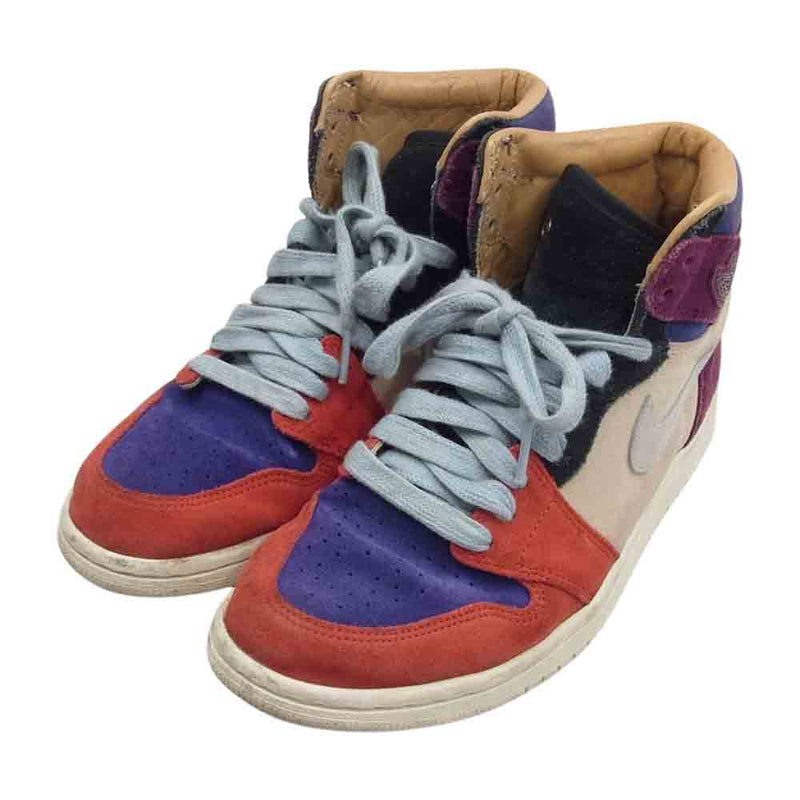 NIKE ナイキ BV2613-600 WMNS ウィメンズ AIR JORDAN 1 エアジョーダン HIGH OG NRG ハイカットスニーカー マルチカラー系 24cm【中古】