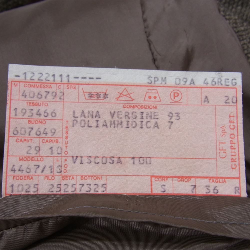 GIORGIO ARMANI ジョルジオアルマーニ イタリア製 ヴァージン ウール ツイード 3B テーラード ジャケット ブラウン系 36【中古】