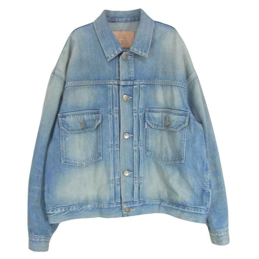 GRAPHPAPER グラフペーパー 23SS GU231-30104LB Selvage Denim Jacket LIGHT FADE サベージ 2nd タイプ デニムジャケット ライトフェード インディゴブルー系 SIZE 0【中古】