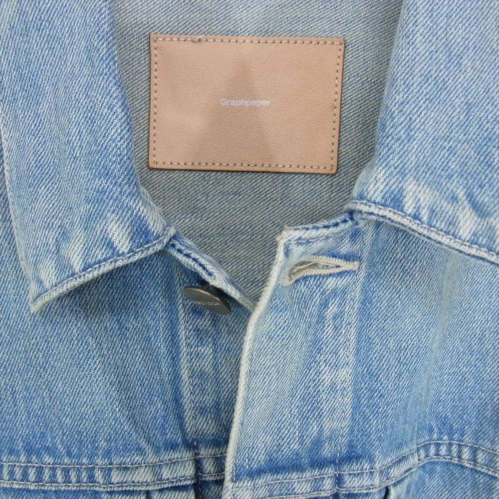 GRAPHPAPER グラフペーパー 23SS GU231-30104LB Selvage Denim Jacket LIGHT FADE サベージ 2nd タイプ デニムジャケット ライトフェード インディゴブルー系 SIZE 0【中古】