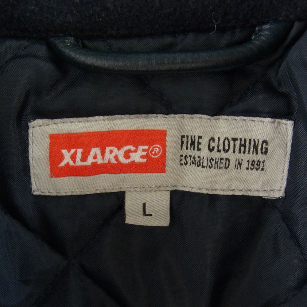 エクストララージ 143521 ウールメルトン 中綿 コーチジャケット ダークネイビー系 L【中古】