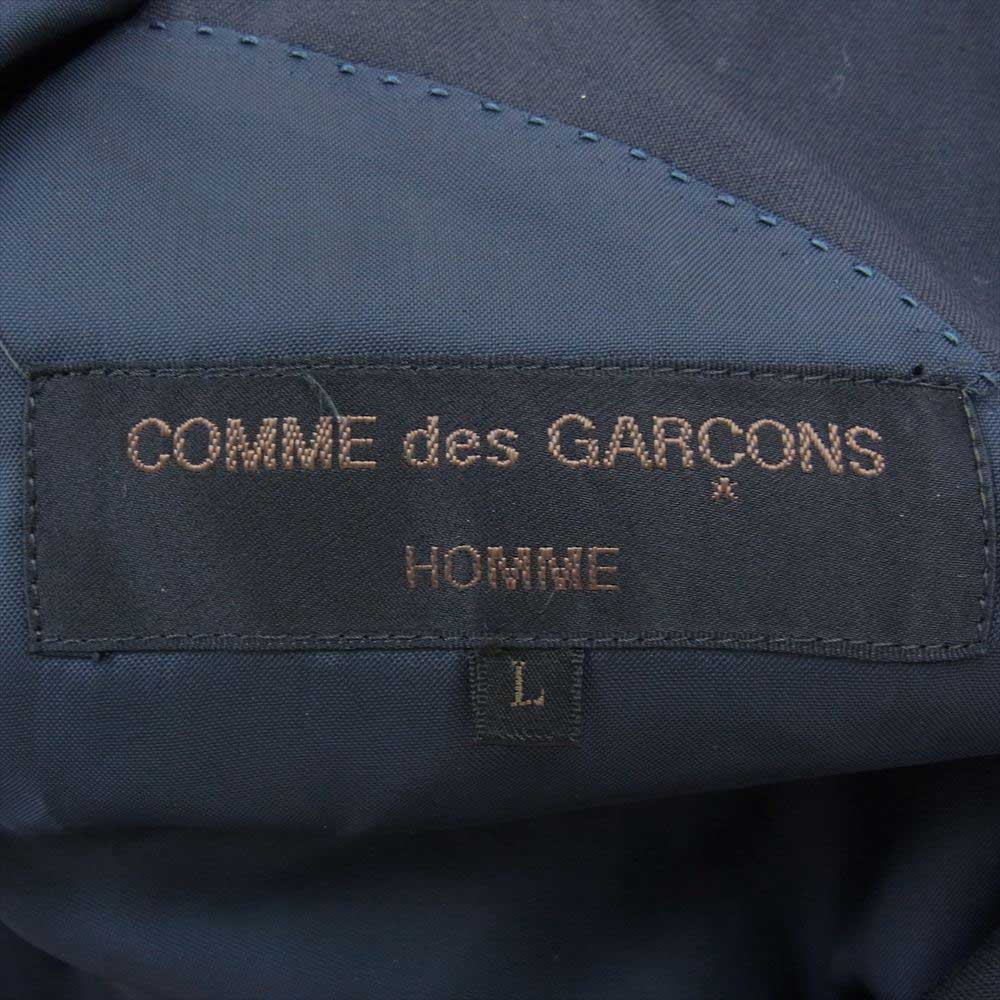 COMME des GARCONS HOMME コムデギャルソンオム 川久保オム AD1989 80s~90s ウール ダブルブレスト ピークドラペル セットアップ ジャケット スラックスパンツ ダークネイビー系 L【中古】
