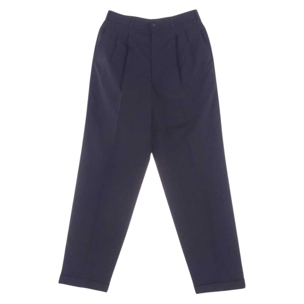 COMME des GARCONS HOMME コムデギャルソンオム 川久保オム AD1989 80s~90s ウール ダブルブレスト ピークドラペル セットアップ ジャケット スラックスパンツ ダークネイビー系 L【中古】