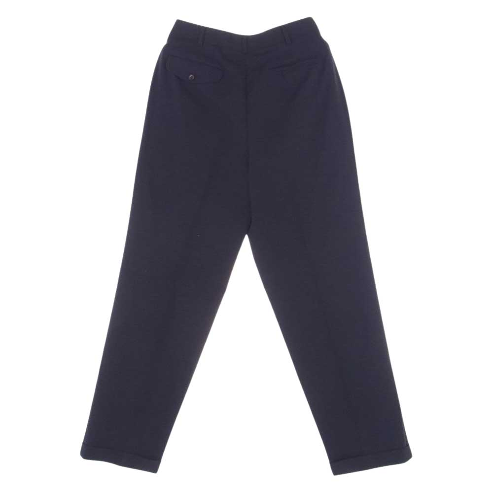 COMME des GARCONS HOMME コムデギャルソンオム 川久保オム AD1989 80s~90s ウール ダブルブレスト ピークドラペル セットアップ ジャケット スラックスパンツ ダークネイビー系 L【中古】