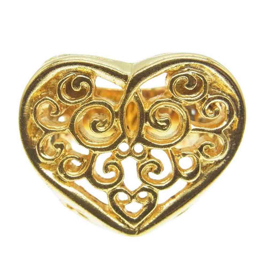 BILL WALL LEATHER ビルウォールレザー BEAMS EXCLUSIVE MODEL Tribal Heart Ring Gold Plated Brushed 18KYGコーティング トライバル ハート リング ゴールド系 17号【中古】
