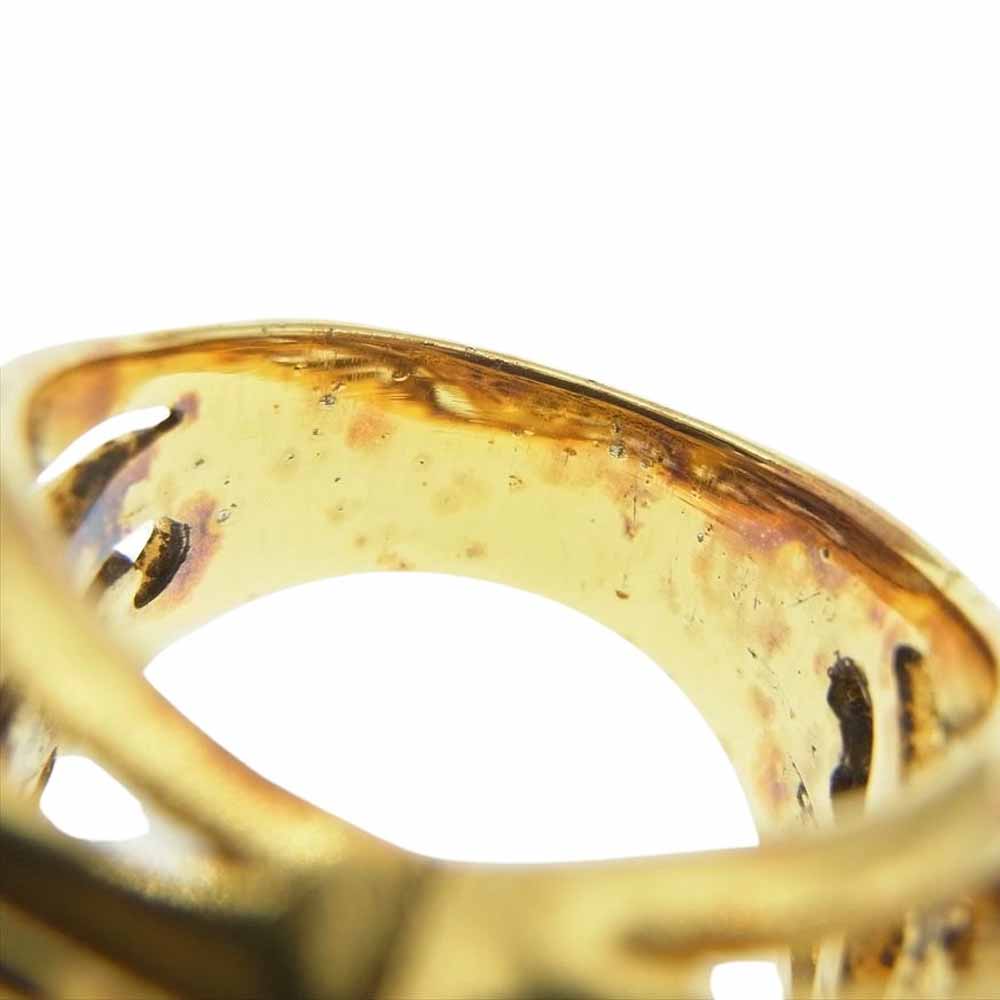 BILL WALL LEATHER ビルウォールレザー BEAMS EXCLUSIVE MODEL Tribal Heart Ring Gold Plated Brushed 18KYGコーティング トライバル ハート リング ゴールド系 17号【中古】