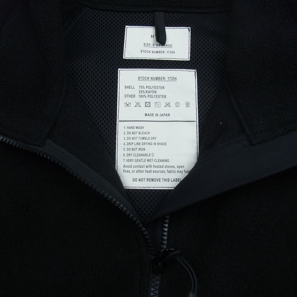 HYKE ハイク 22AW 17354 ECWCS GEN3 FLEECE LEVEL3 JACKET フリース フルジップ ジャケット ブラック系 XXL【極上美品】【中古】