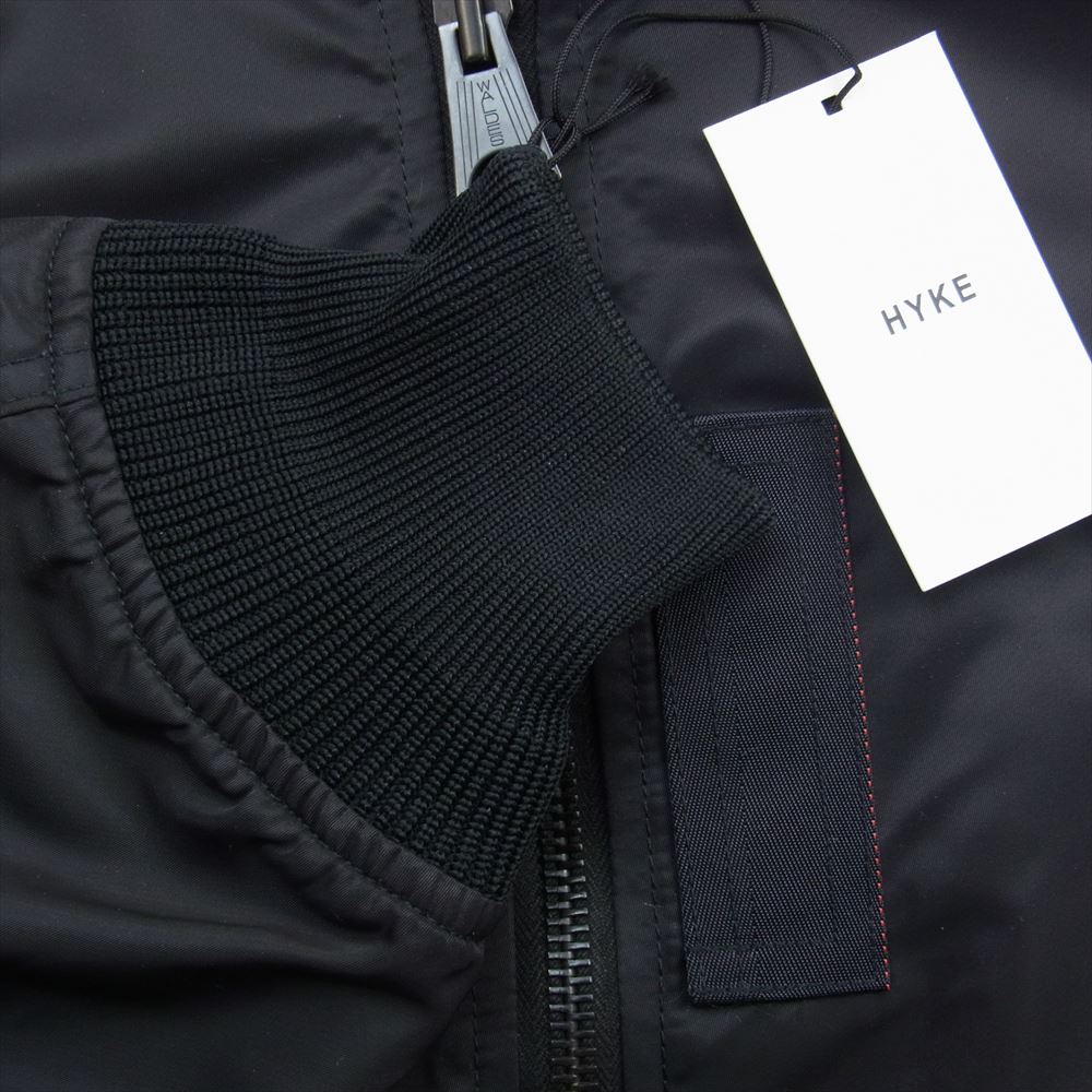 HYKE ハイク 23SS 17373 TYPE L-2A JACKET ナイロン ミリタリー ジャケット ブルゾン MA-1 ブラック系 XXL 表記サイズ：5【極上美品】【中古】