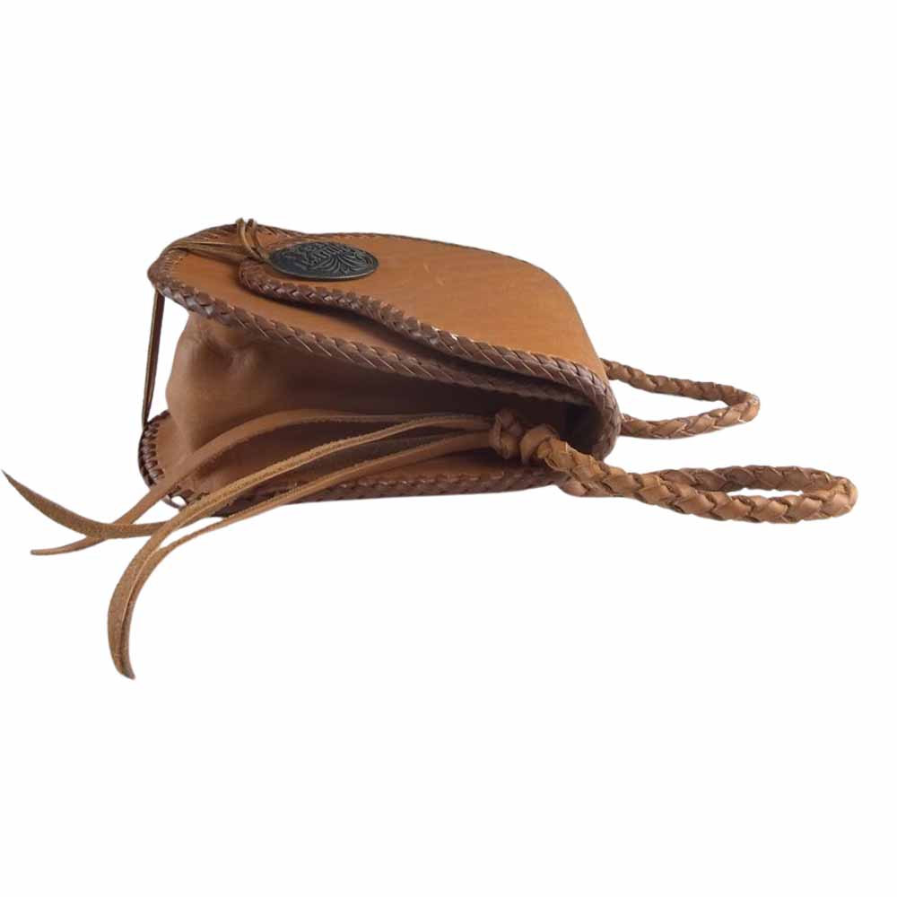 SAMURAI CRAFT サムライクラフト コンチョ レザー ハンド バッグ ライトブラウン系【中古】