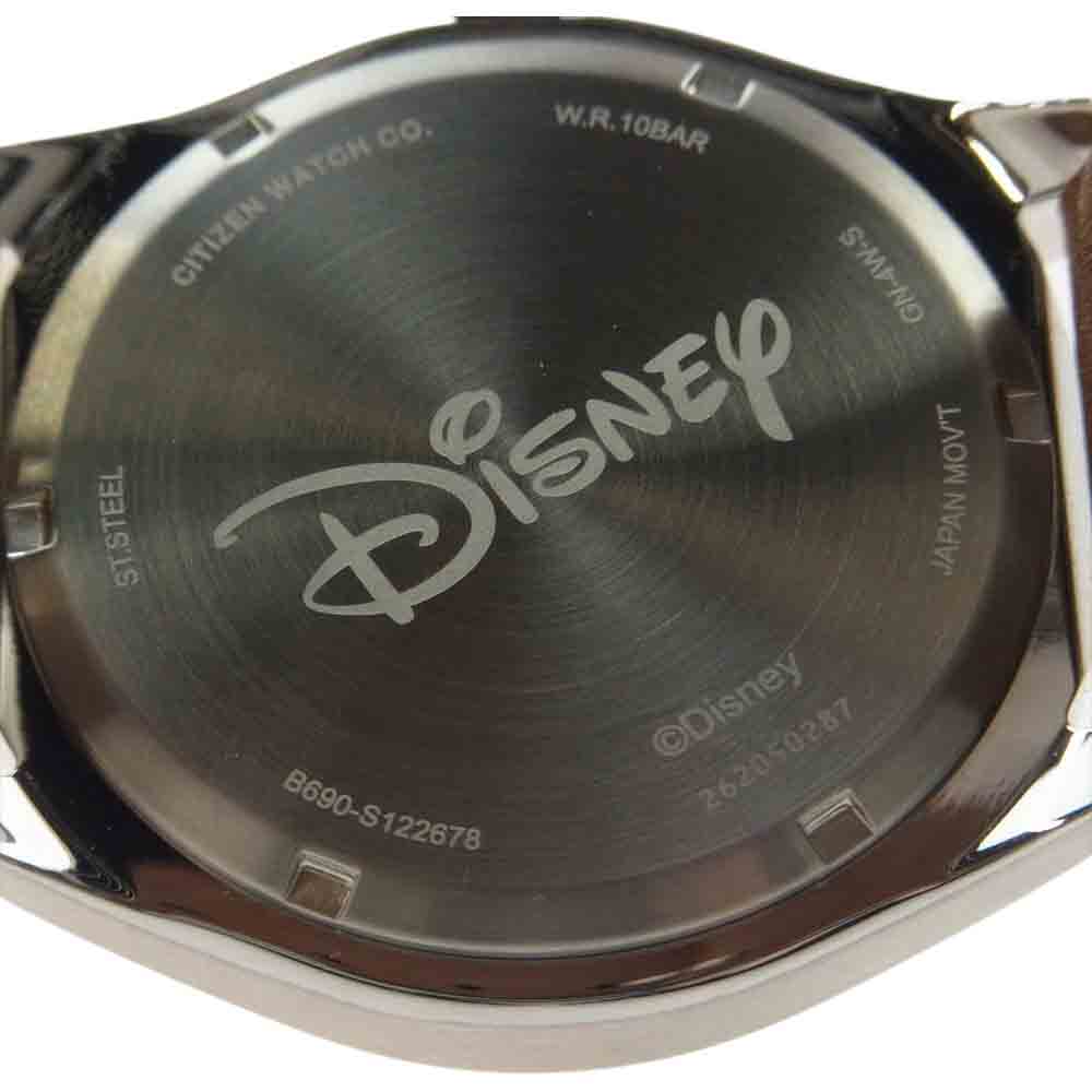 CITIZEN シチズン BV1088-08W × Disney ディズニー MICKEY AVIATOR ミッキーアビエイター エコドライブ 腕時計 ウォッチ ブラウン系【美品】【中古】