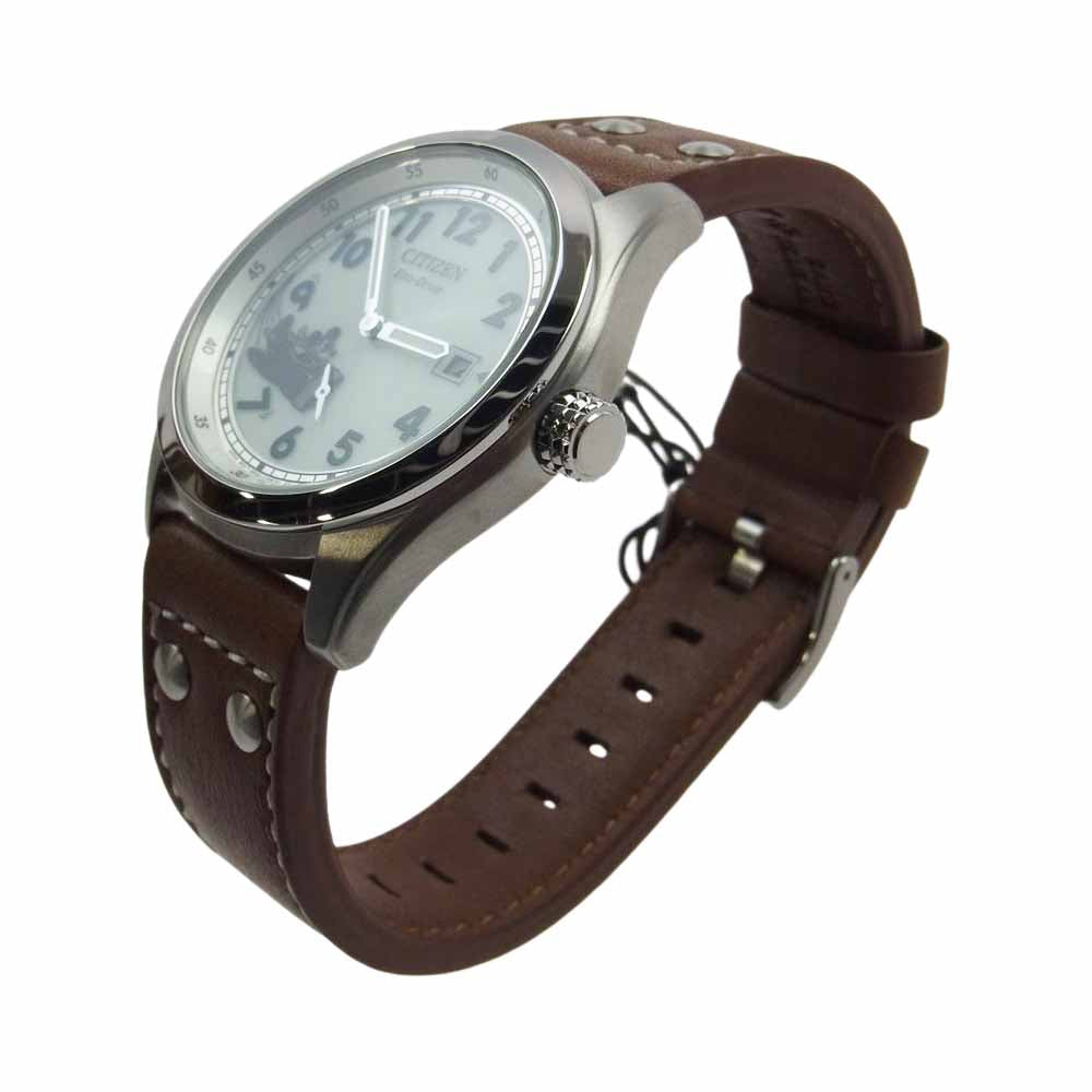 CITIZEN シチズン BV1088-08W × Disney ディズニー MICKEY AVIATOR ミッキーアビエイター エコドライブ 腕時計 ウォッチ ブラウン系【美品】【中古】