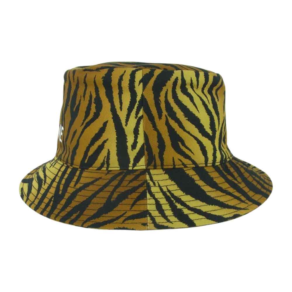 CELINE セリーヌ 2AU5B695Q BUCKET HAT アニマル柄 ロゴプリント バケット ハット 帽子 ブラウン系 オレンジ系 ブラック系 L【極上美品】【中古】