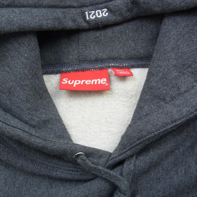 Supreme シュプリーム 21AW Box Logo Hooded Sweatshirt ボックス ロゴ スウェット パーカー グレー系 L【中古】