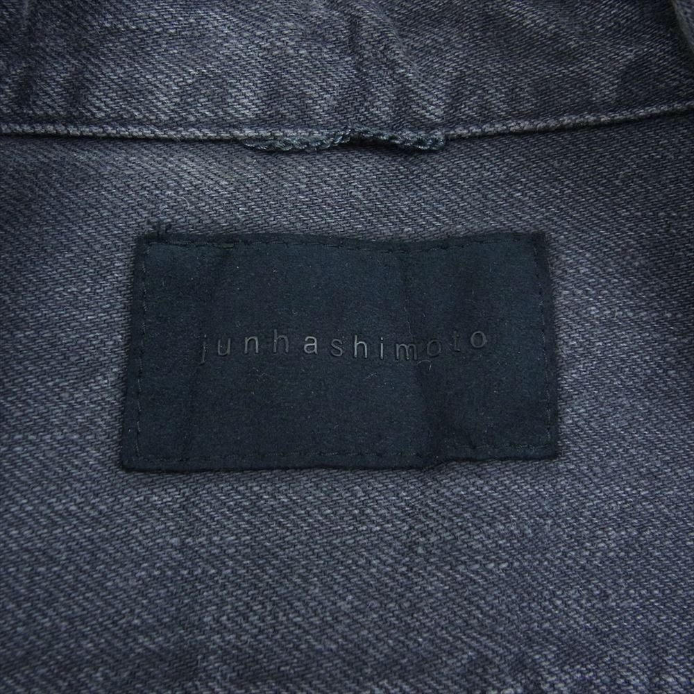 junhashimoto ジュンハシモト SHT004 1061510004 フック 襟付き デニム 長袖 シャツ ブラック系 2【中古】
