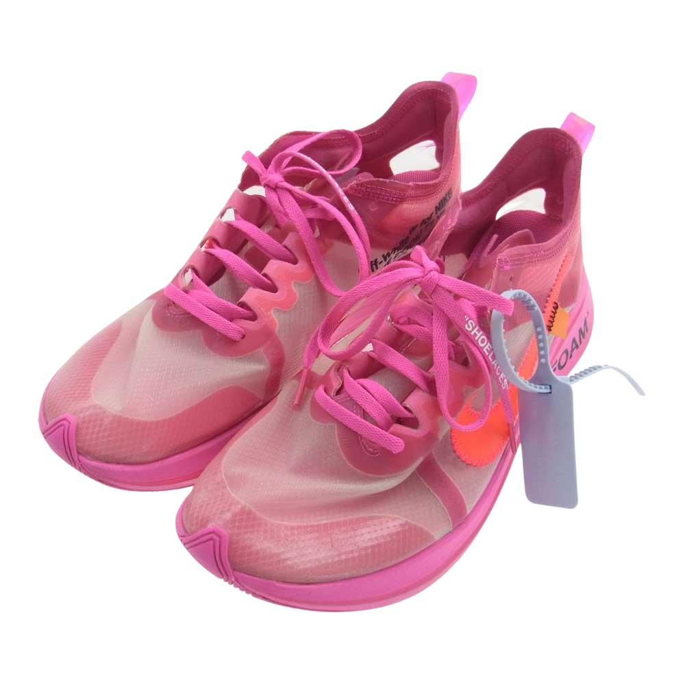 OFF-WHITE オフホワイト AJ4588-600 × Off-White オフホワイト Zoom Fly ズームフライ Pink ピンク系 US10【中古】
