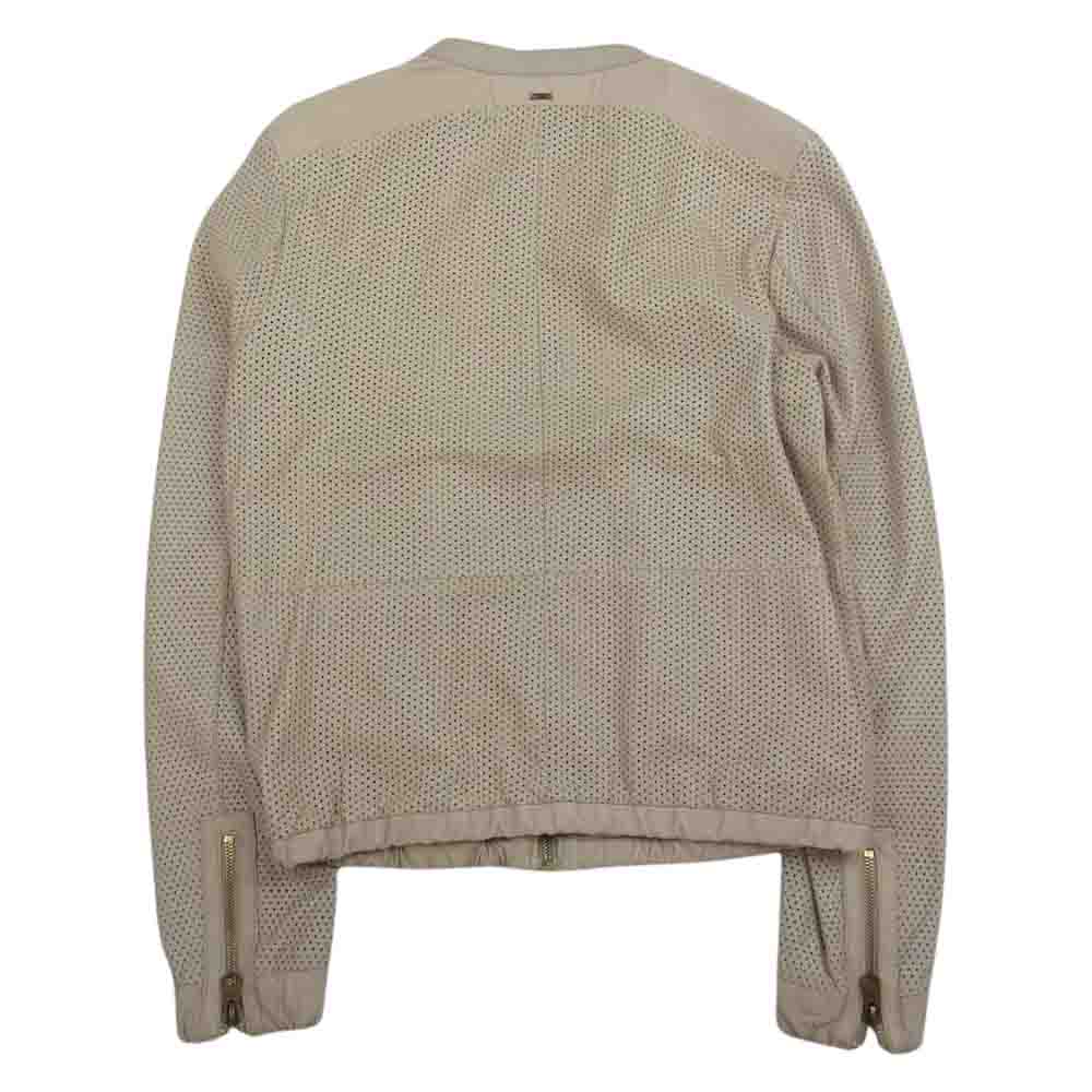 G-STAR ジースター 121210055 BOBMER SHIRT WMN CORRECTLINE レディース パンチング シングル レザー ライダースジャケット ベージュ系 S【中古】